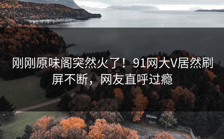 刚刚原味阁突然火了！91网大V居然刷屏不断，网友直呼过瘾