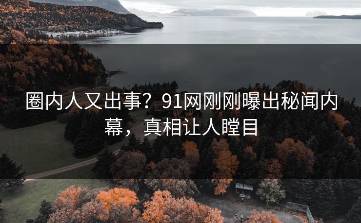 圈内人又出事？91网刚刚曝出秘闻内幕，真相让人瞠目