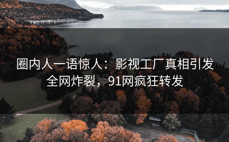 圈内人一语惊人：影视工厂真相引发全网炸裂，91网疯狂转发