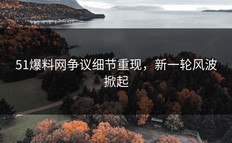 51爆料网争议细节重现，新一轮风波掀起